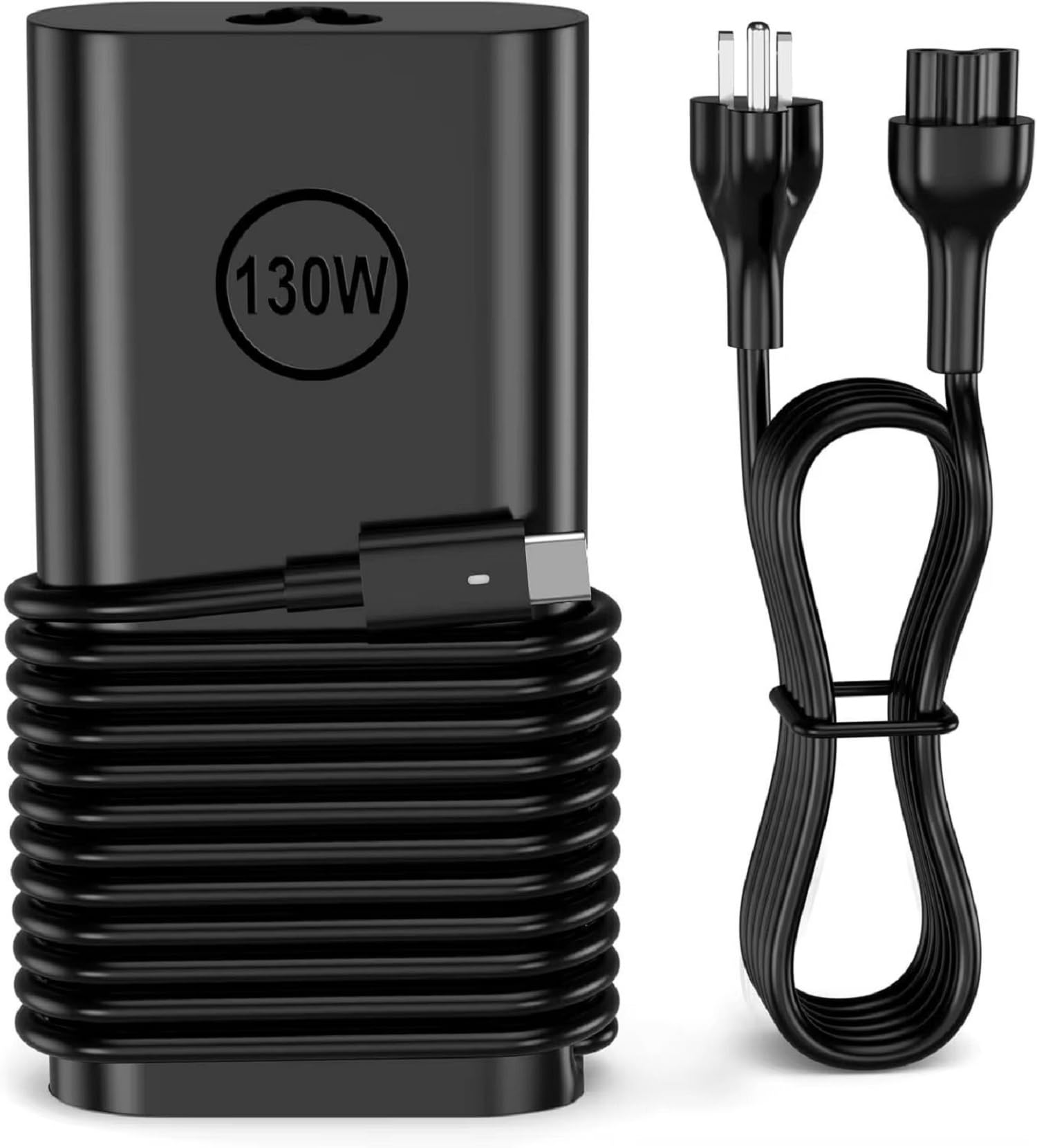 Famous Tech Shop 130W USB-C Laptop Charger for Dell XPS 15 – 20V 6.5A Type-C Fast Power Adapter Compatible with Dell Precision & XPS Series