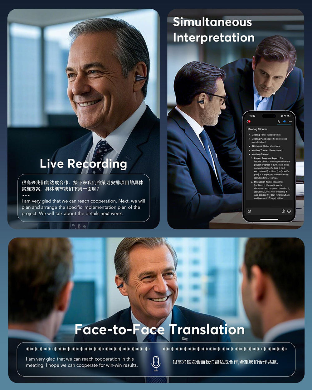 AI Translation Earbuds, Real-Time 133+ Languages, Wireless Bluetooth