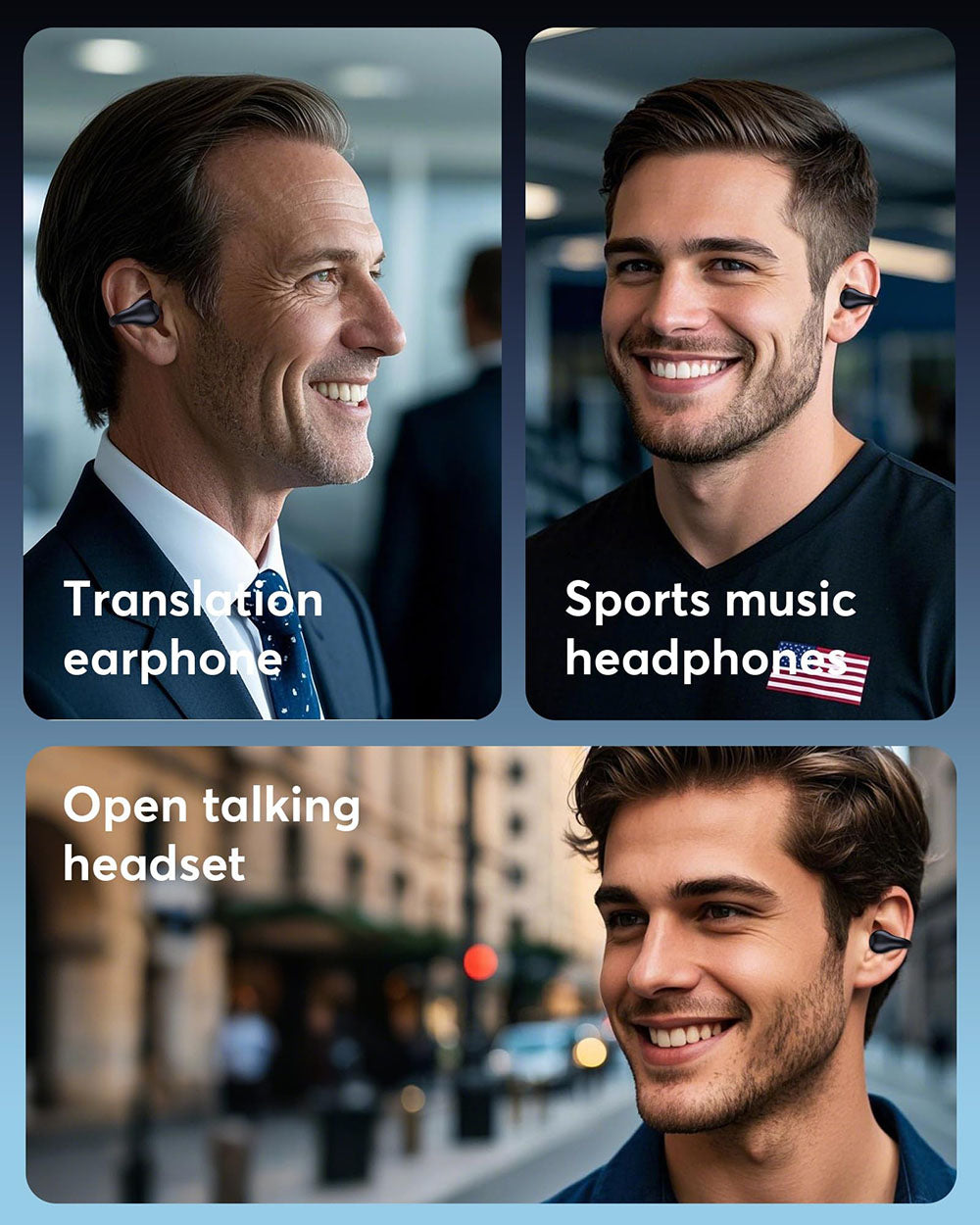 AI Translation Earbuds, Real-Time 133+ Languages, Wireless Bluetooth
