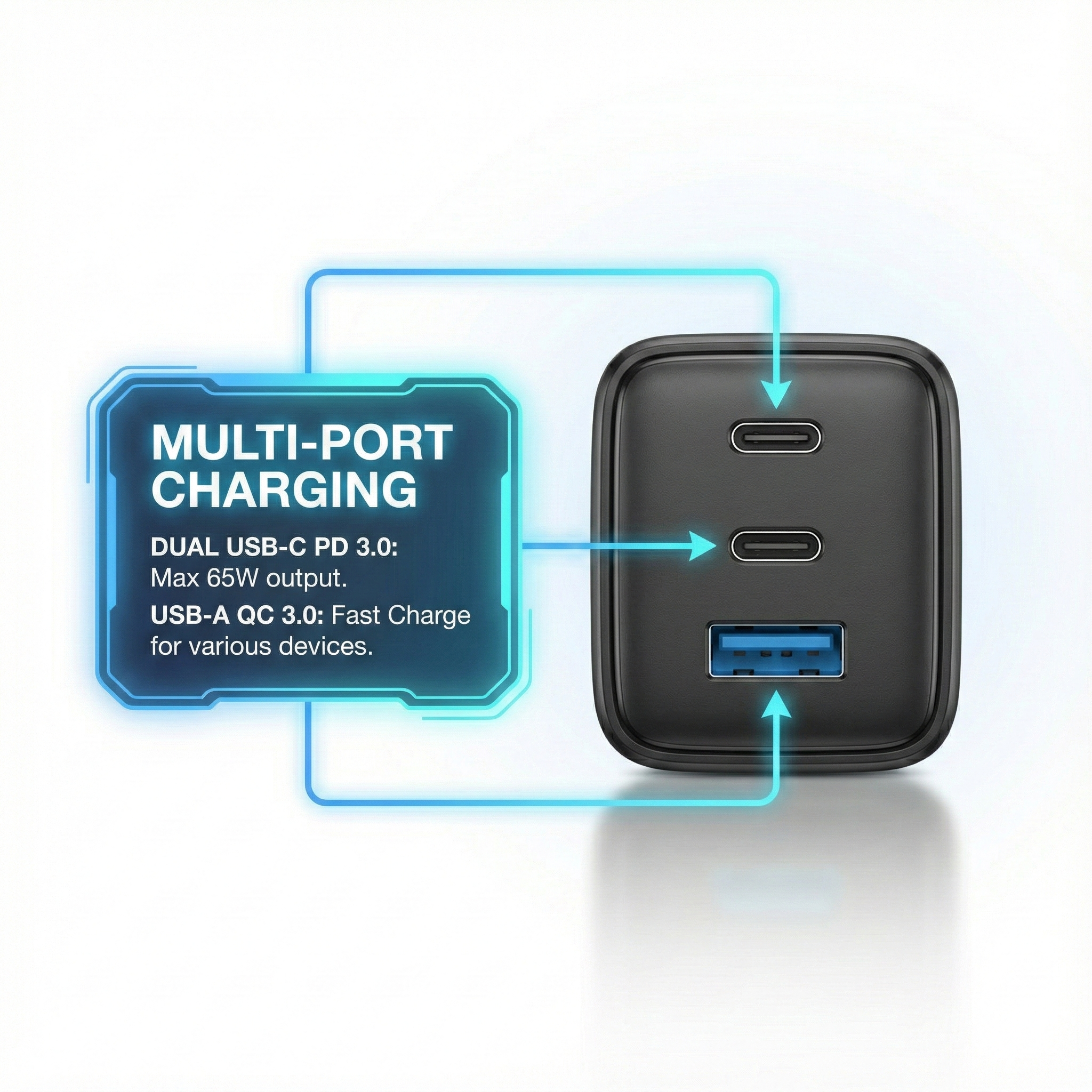 65W GaN Fast Charging Station