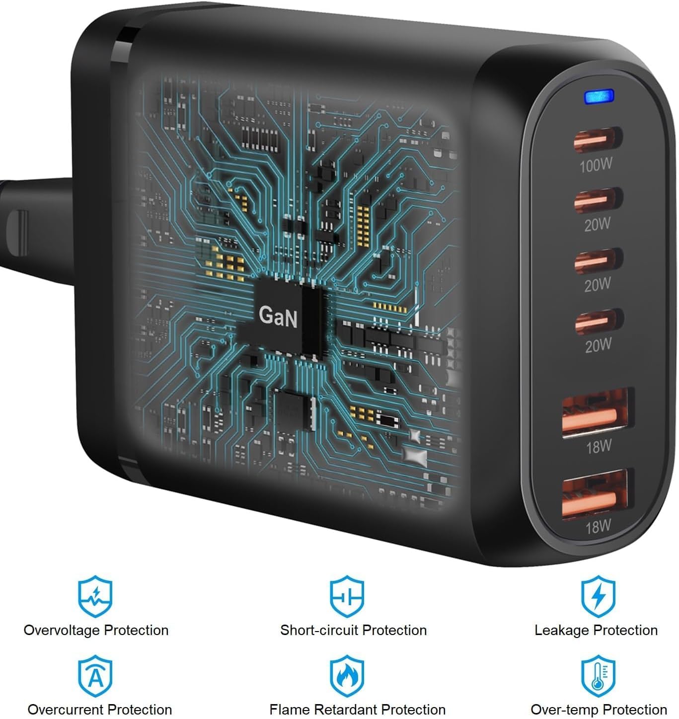 200W GaN Multi-Device Charging Station