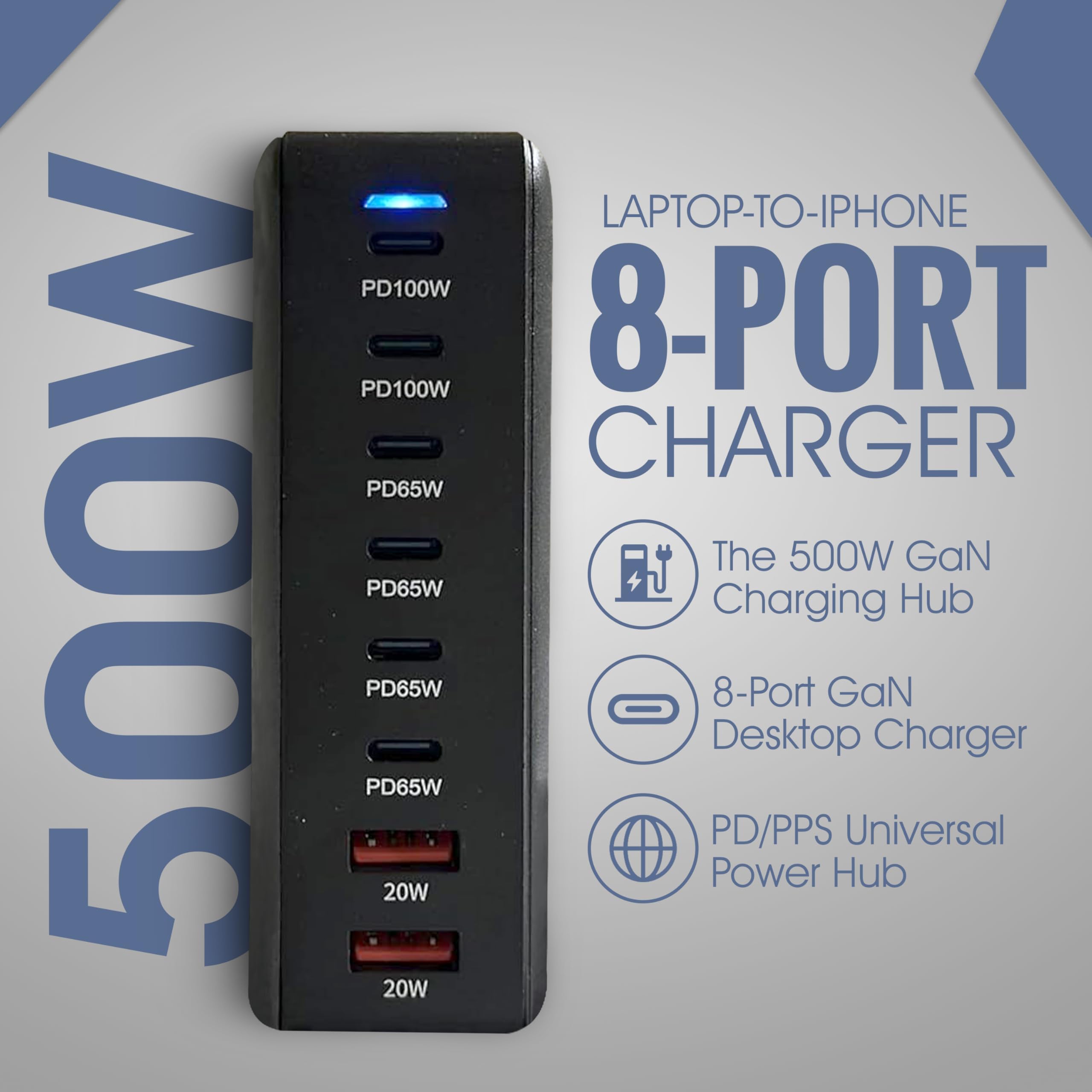 500W GaN Universal Charging Hub