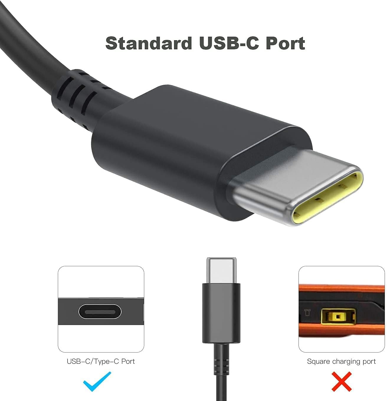 Famous Tech Shop 45W USB-C Laptop Charger for Lenovo, Dell, HP & MacBook