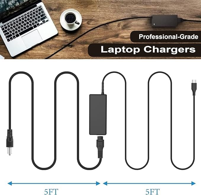 65W/45W USB-C Laptop Charger with Cable