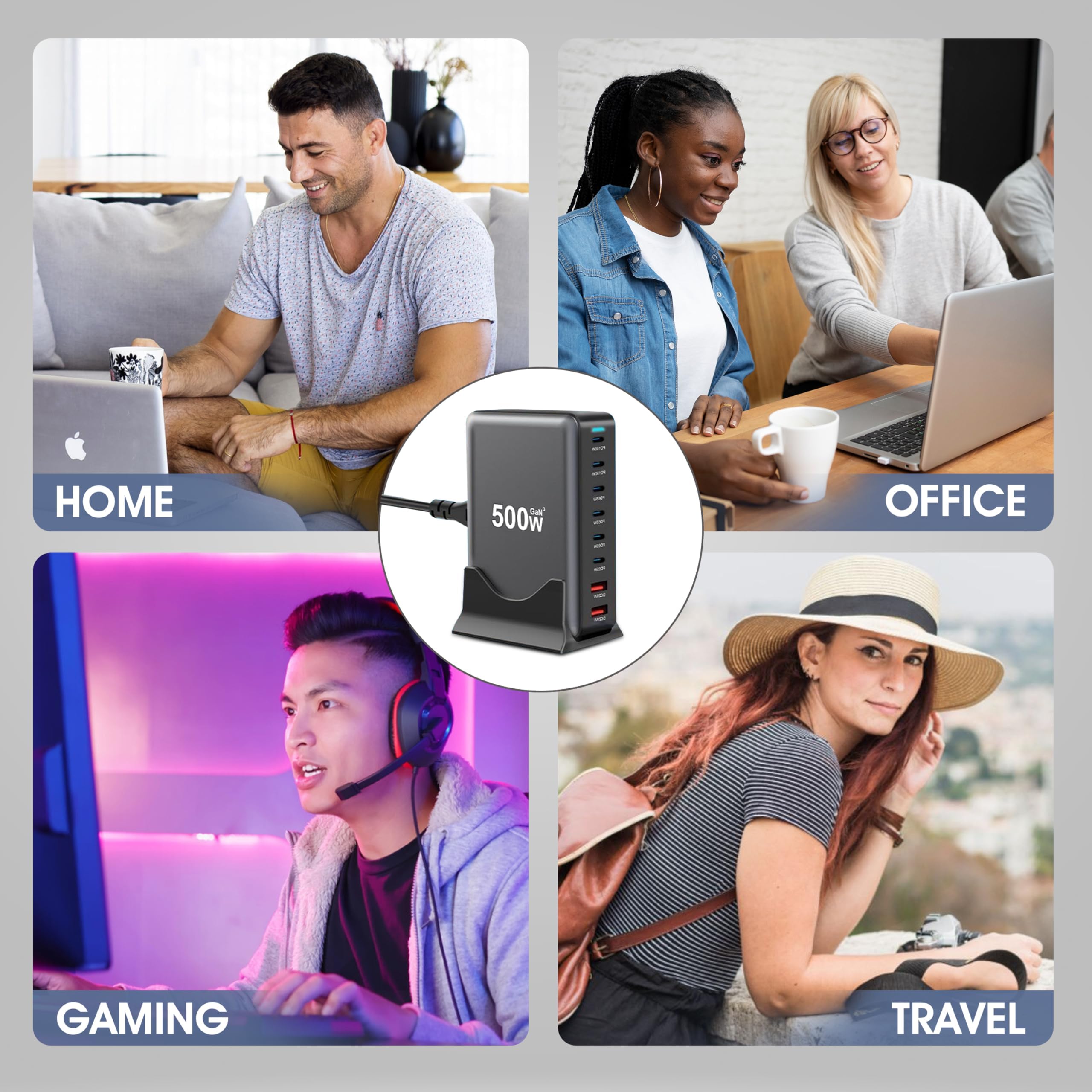 500W GaN Universal Charging Hub