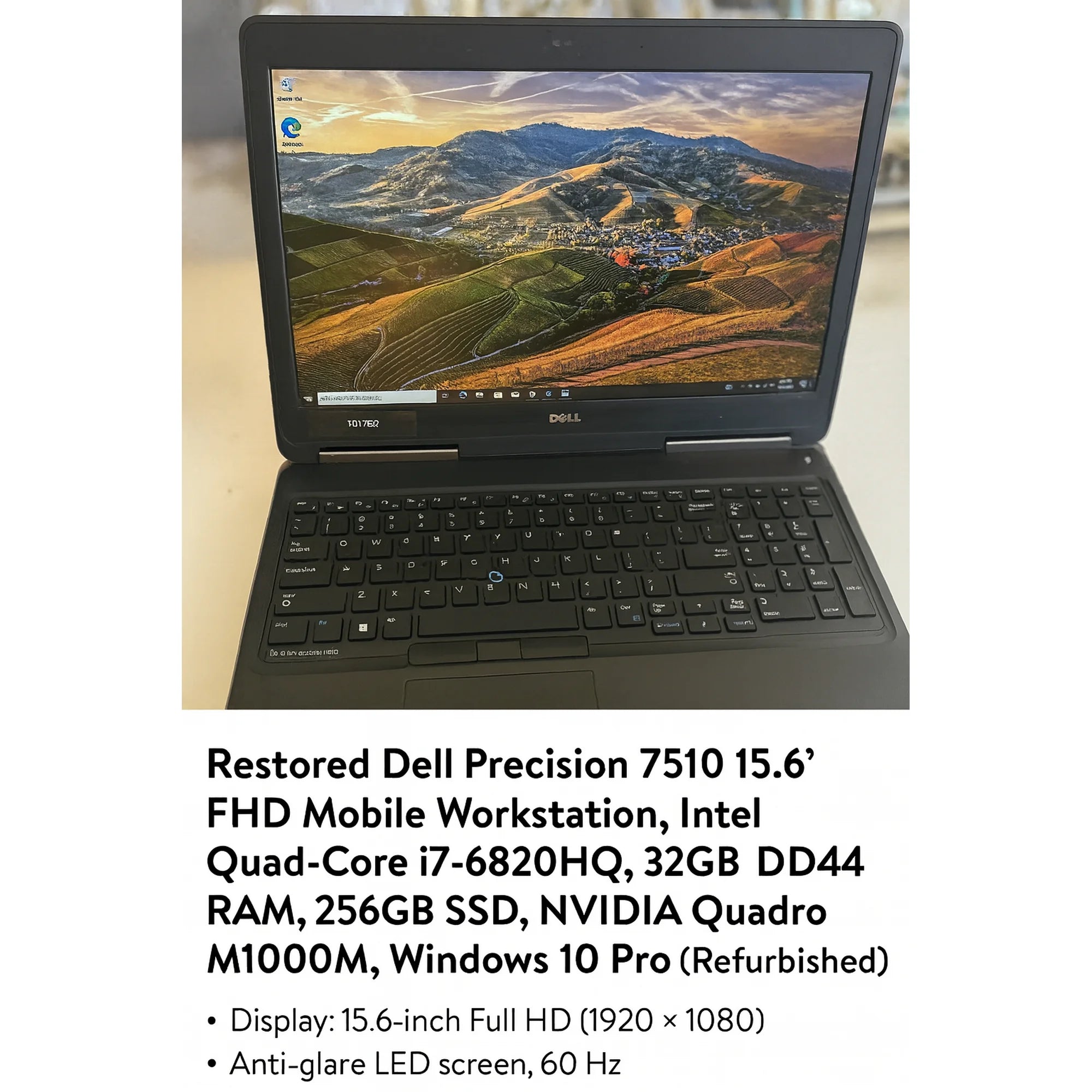 Dell Precision 7510 – Intel Quad-Core i7 Windows 10 Pro (Refurbished)