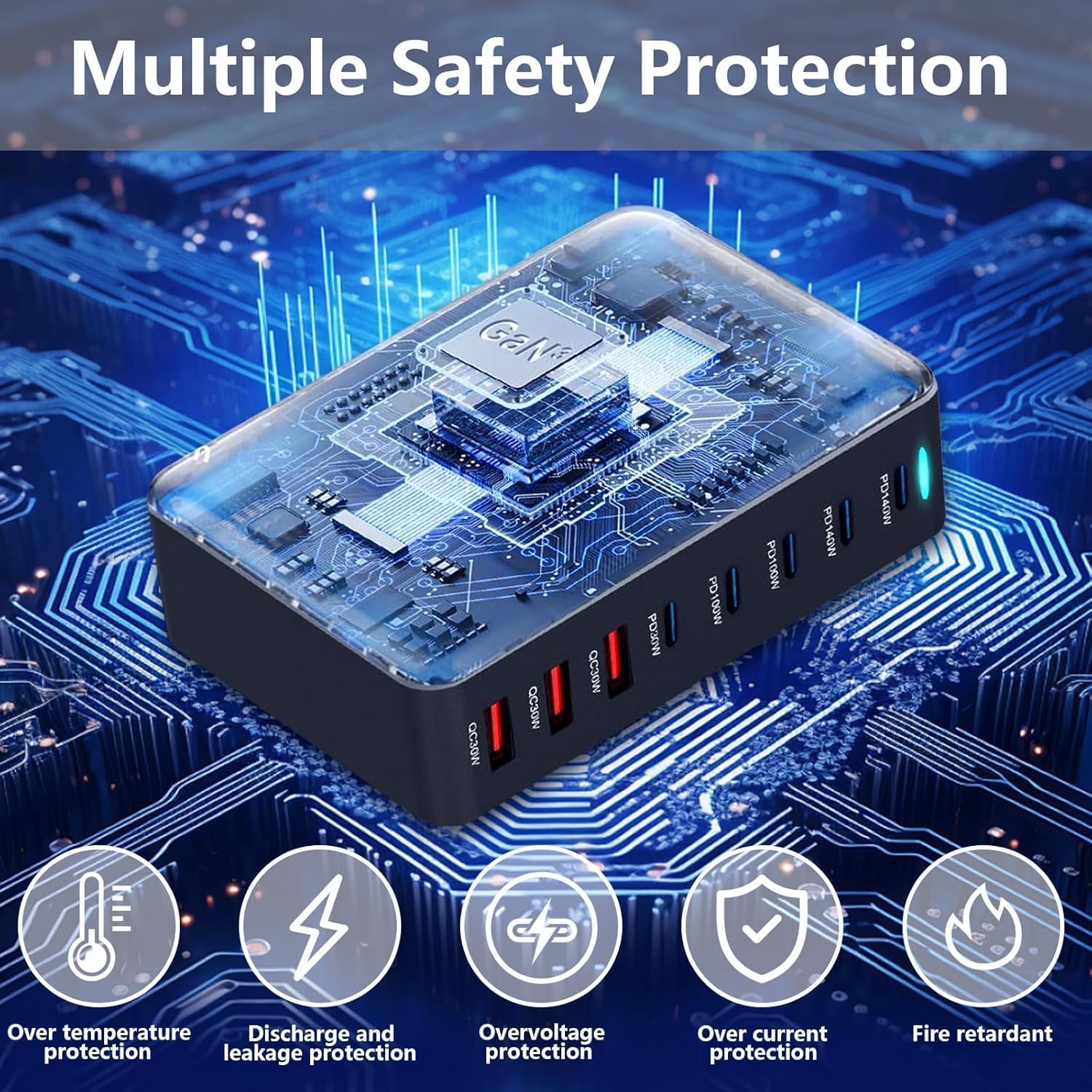 600W GaN III Multi-Device Charging Hub