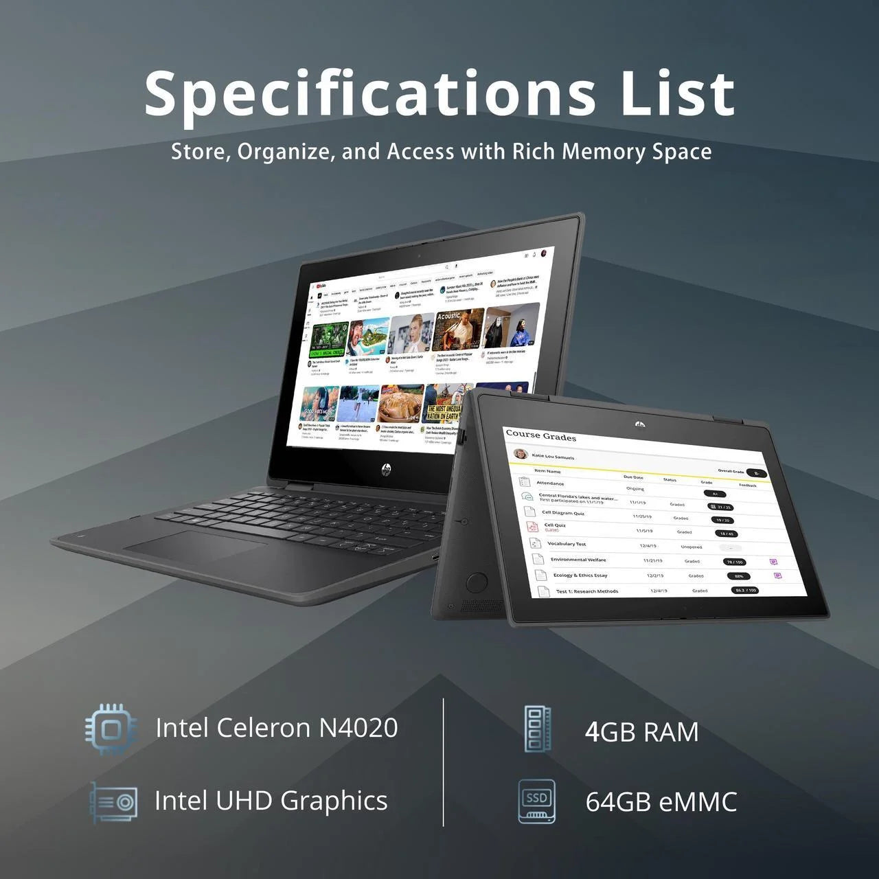 HP ProBook x360 11 G5 EE 11.6" – Intel, Windows 10 Pro (Refurbished)