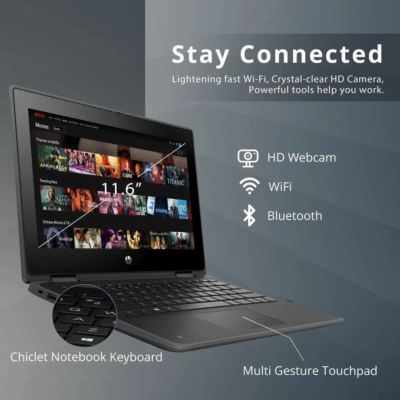 HP ProBook x360 11 G5 EE 11.6" – Intel, Windows 10 Pro (Refurbished)