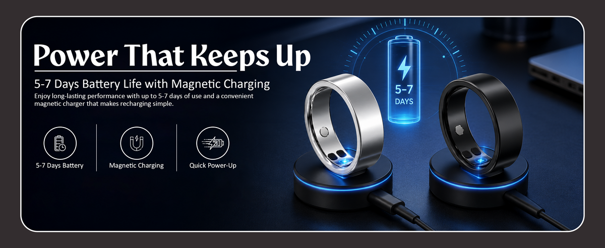 Smart Fitness Ring, Bluetooth Activity Tracker with Sleep Monitoring