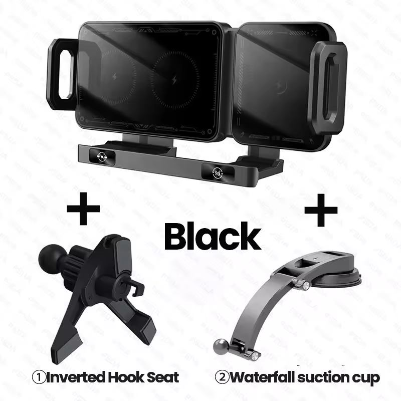15W Auto-Rotating Wireless Car Phone Mount | Fast Charging