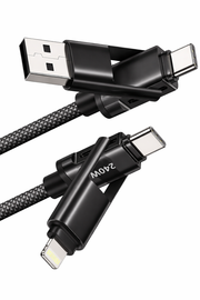 4-in-1 USB Charging Cable 240W Fast Charge with Wattage Display