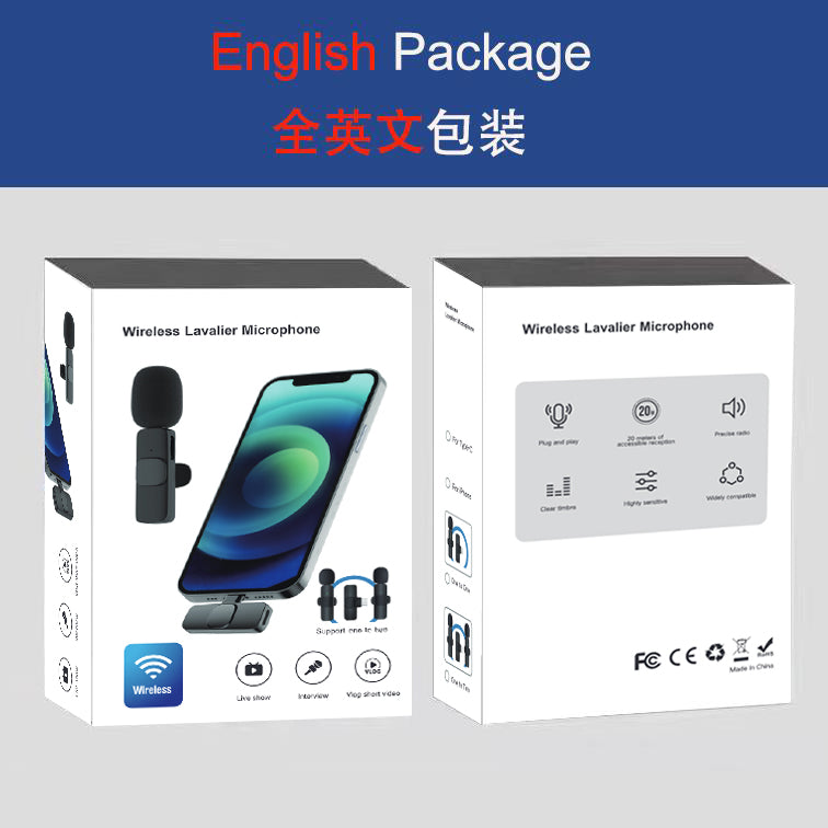 Wireless Microphone Lavalier for iPhone - Content creation