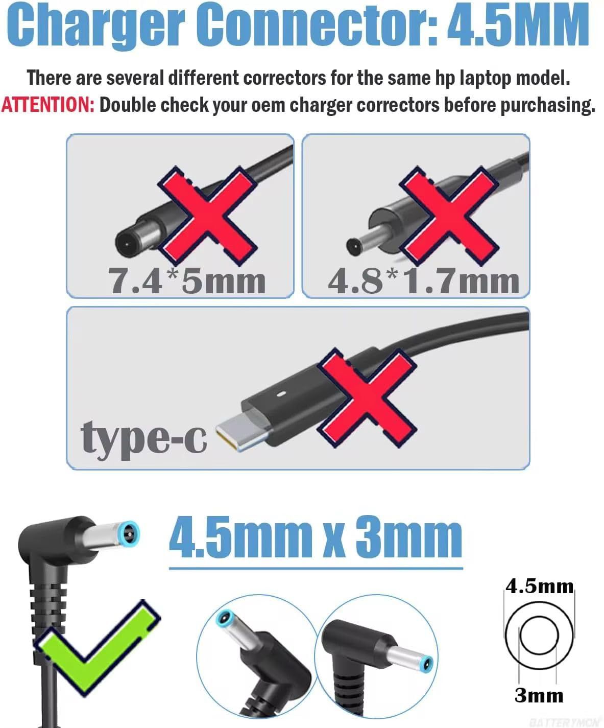 45W HP Blue Tip Laptop Charger