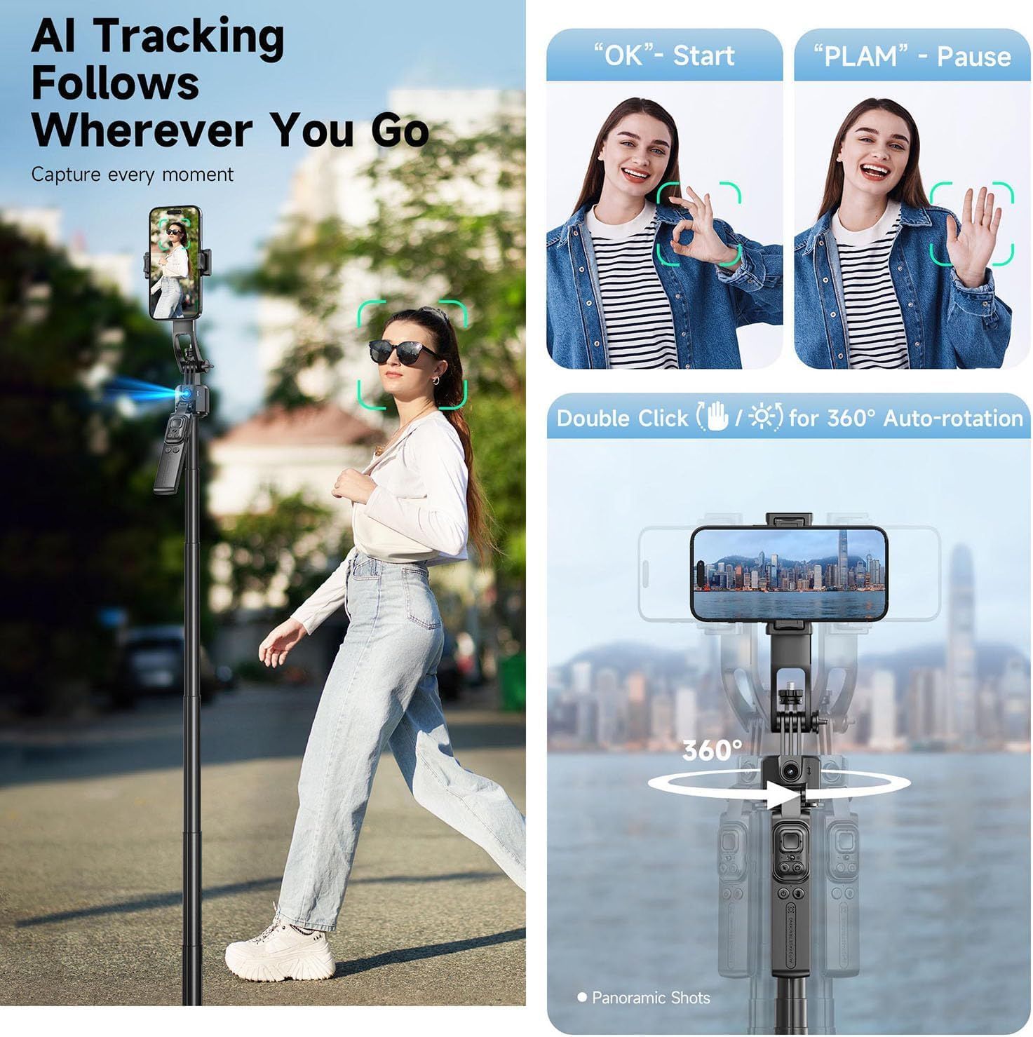 Smart Tracking Phone Tripod Stand
