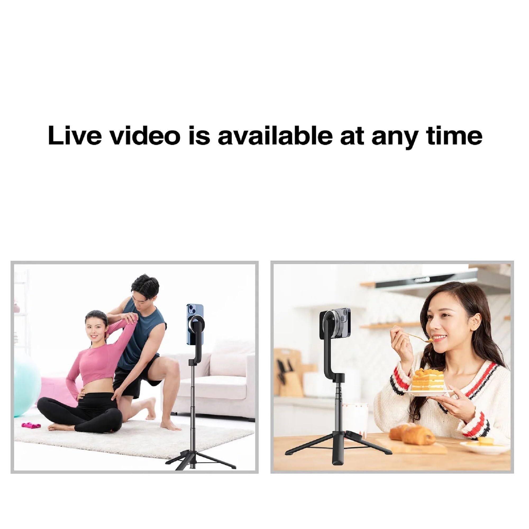 Magnetic Selfie Stick Tripod with Wireless Remote
