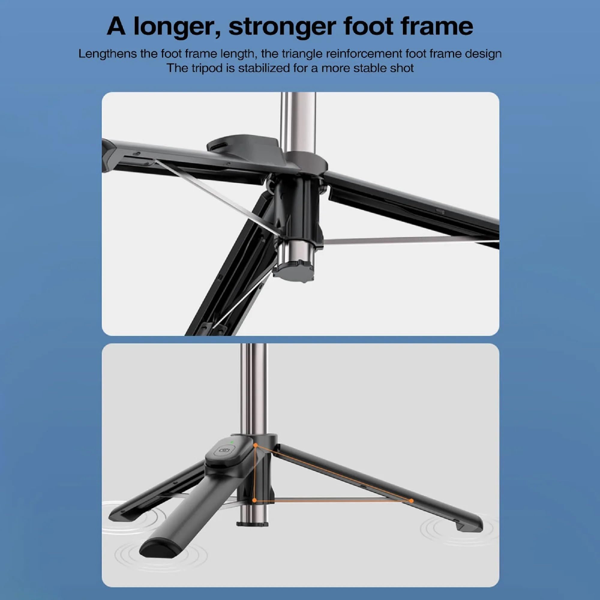 Magnetic Selfie Stick Tripod with Wireless Remote