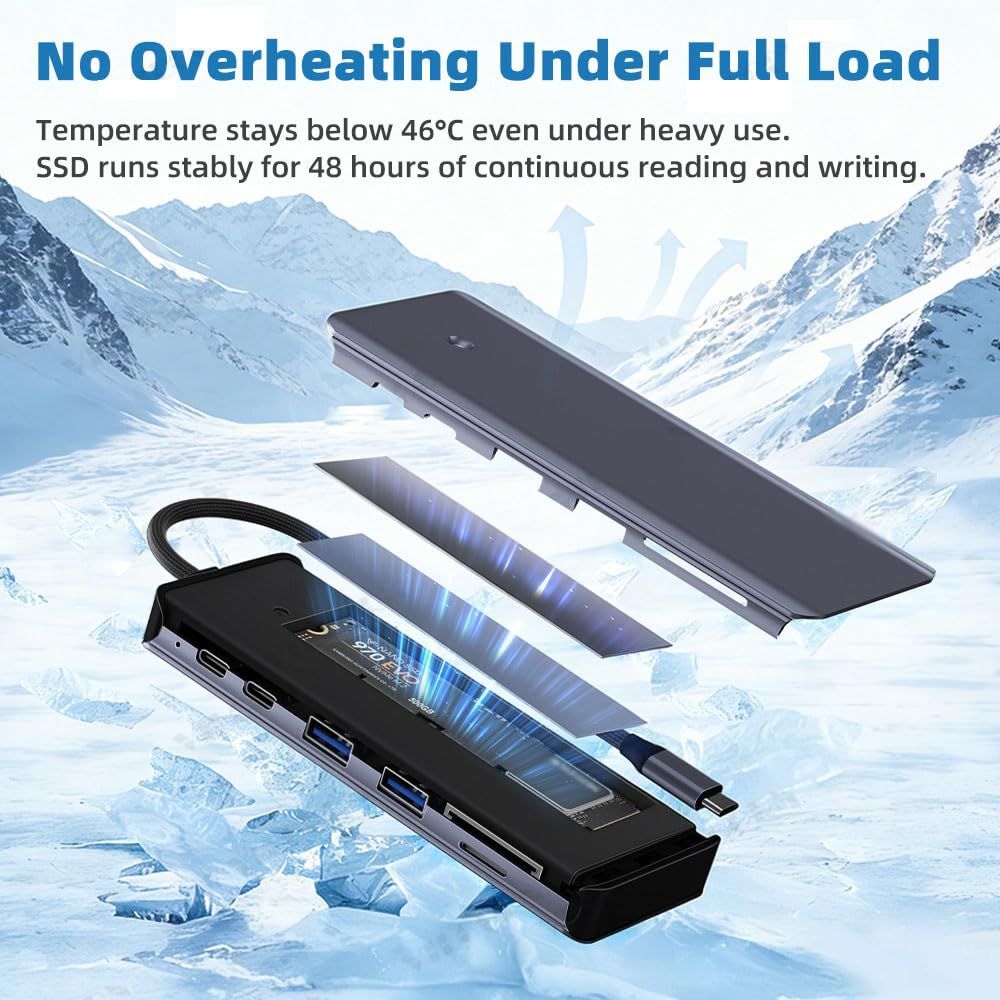 7-in-1 USB-C Hub with NVMe SSD Enclosure